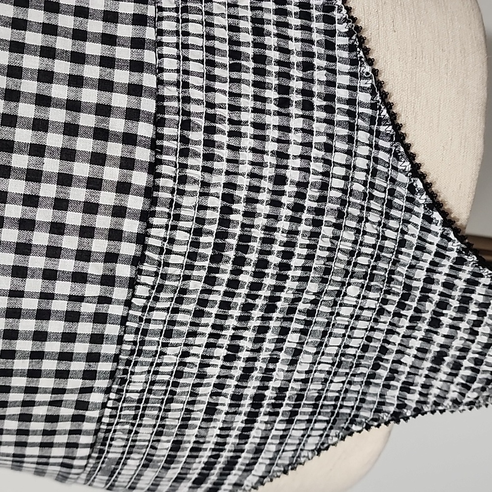 ☀️Free People Cassie Gingham Women's Smocked Bodysuit NWOT, Small - Picture 6 of 14